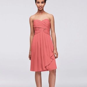 David’s Bridal Bridesmaids Dress Coral Reef